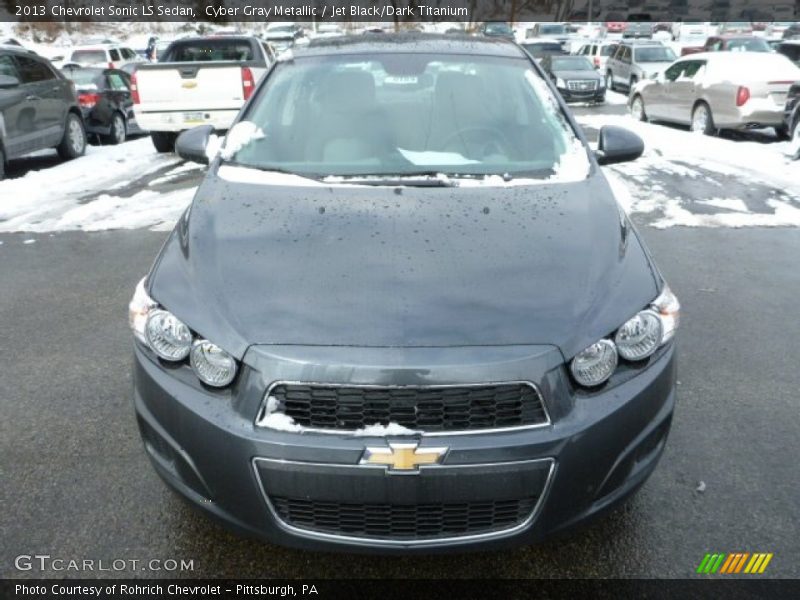 Cyber Gray Metallic / Jet Black/Dark Titanium 2013 Chevrolet Sonic LS Sedan