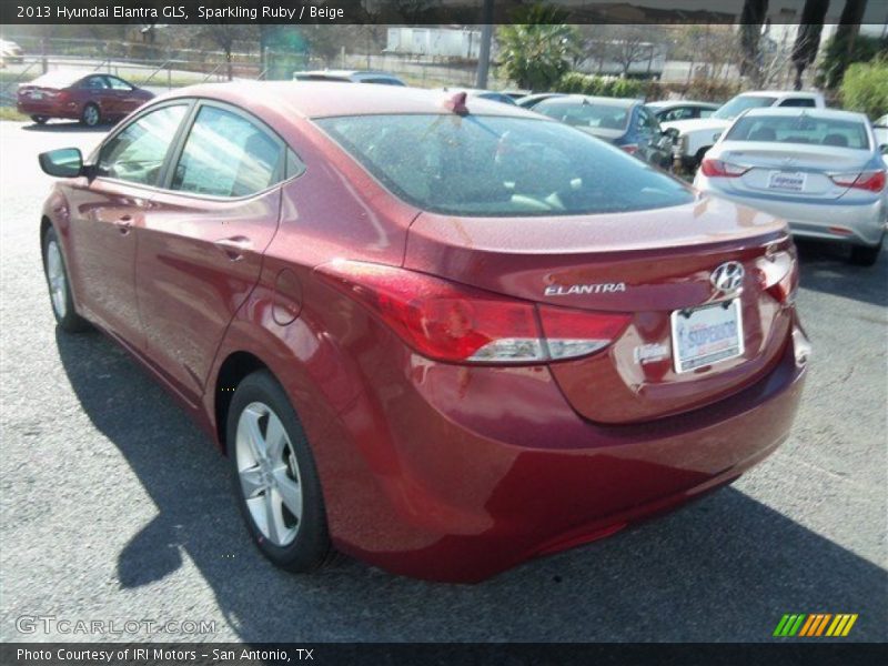 Sparkling Ruby / Beige 2013 Hyundai Elantra GLS