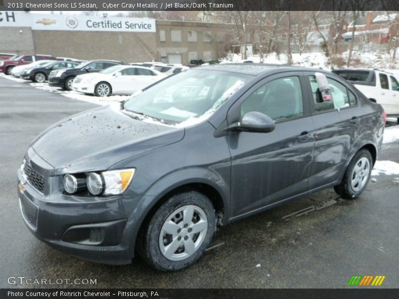 Cyber Gray Metallic / Jet Black/Dark Titanium 2013 Chevrolet Sonic LS Sedan