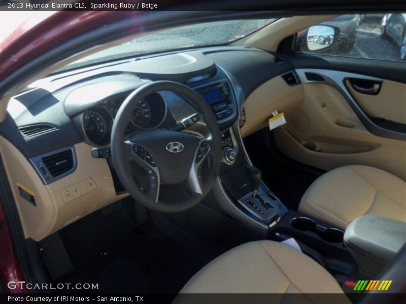 Sparkling Ruby / Beige 2013 Hyundai Elantra GLS