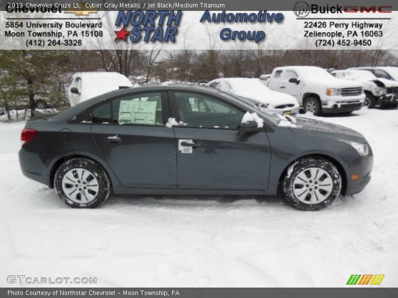 Cyber Gray Metallic / Jet Black/Medium Titanium 2013 Chevrolet Cruze LS