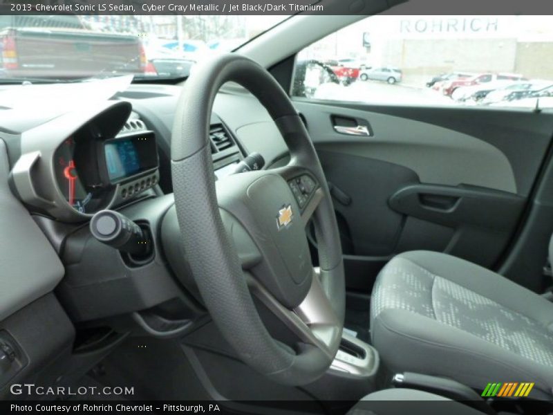 Cyber Gray Metallic / Jet Black/Dark Titanium 2013 Chevrolet Sonic LS Sedan