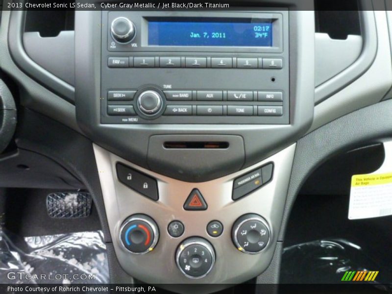 Cyber Gray Metallic / Jet Black/Dark Titanium 2013 Chevrolet Sonic LS Sedan