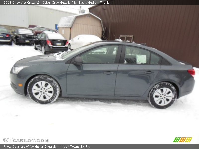 Cyber Gray Metallic / Jet Black/Medium Titanium 2013 Chevrolet Cruze LS