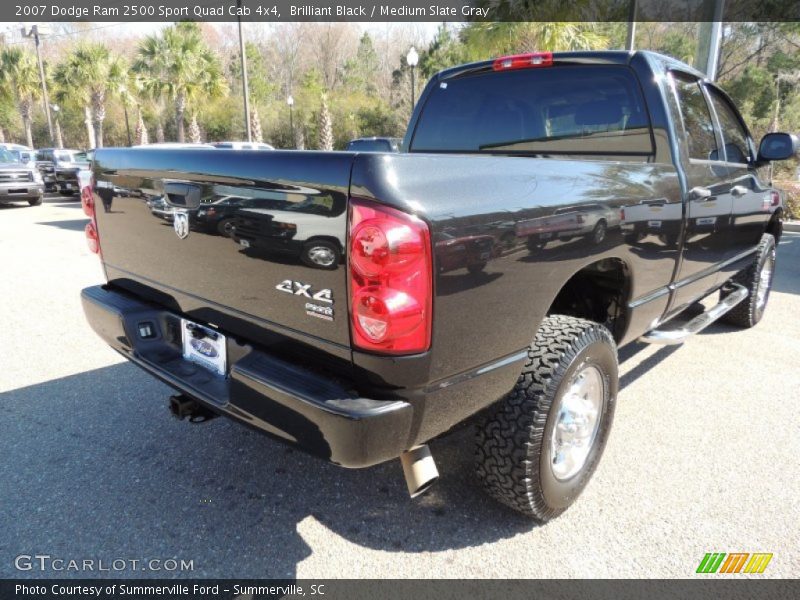 Brilliant Black / Medium Slate Gray 2007 Dodge Ram 2500 Sport Quad Cab 4x4