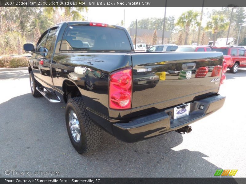 Brilliant Black / Medium Slate Gray 2007 Dodge Ram 2500 Sport Quad Cab 4x4