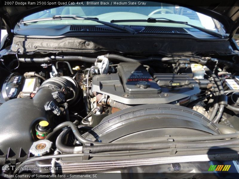 Brilliant Black / Medium Slate Gray 2007 Dodge Ram 2500 Sport Quad Cab 4x4
