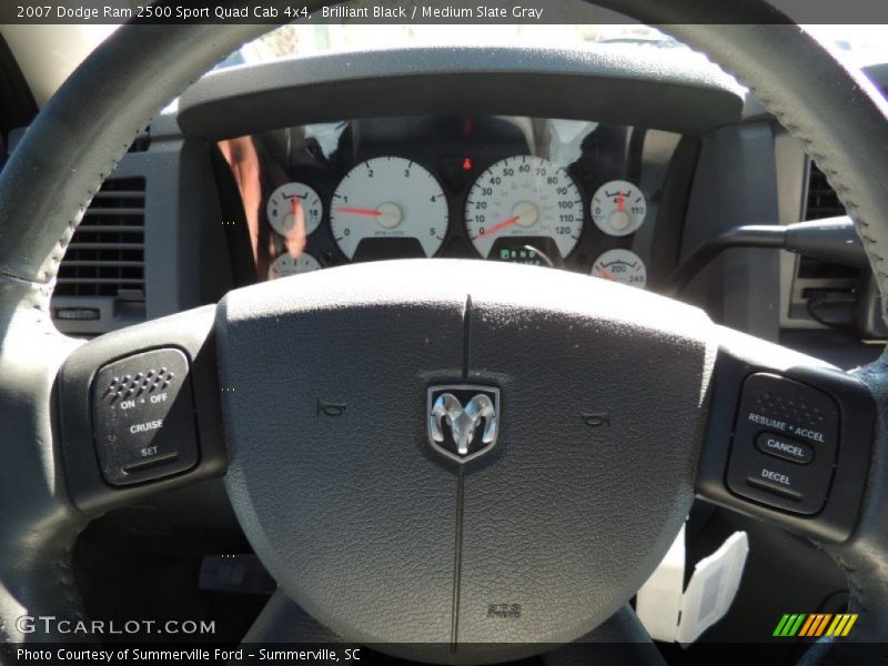 Brilliant Black / Medium Slate Gray 2007 Dodge Ram 2500 Sport Quad Cab 4x4