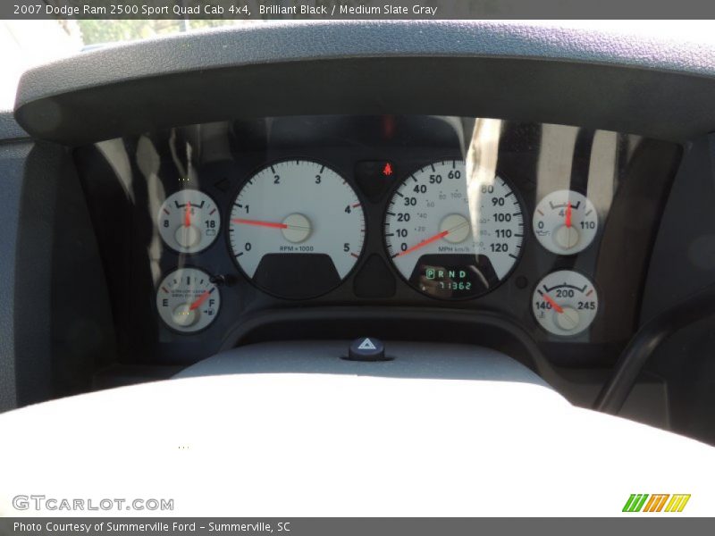 Brilliant Black / Medium Slate Gray 2007 Dodge Ram 2500 Sport Quad Cab 4x4