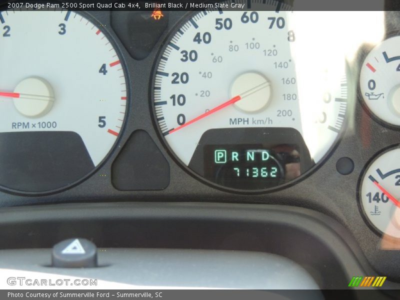 Brilliant Black / Medium Slate Gray 2007 Dodge Ram 2500 Sport Quad Cab 4x4