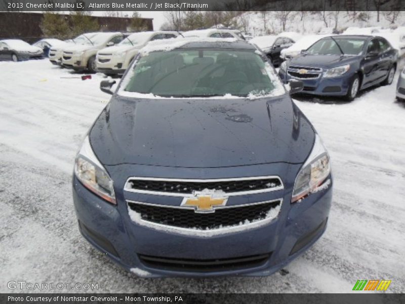 Atlantis Blue Metallic / Jet Black/Titanium 2013 Chevrolet Malibu LS