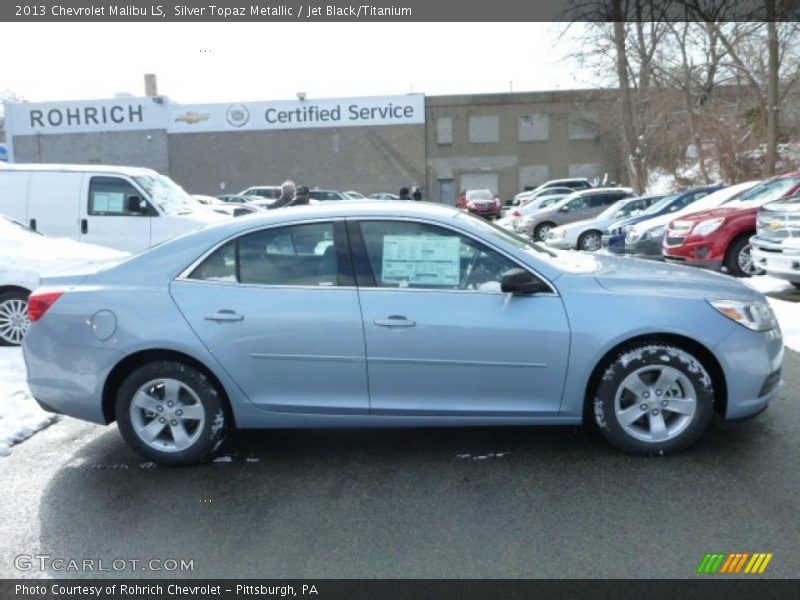 Silver Topaz Metallic / Jet Black/Titanium 2013 Chevrolet Malibu LS