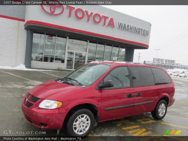 Inferno Red Crystal Pearl / Medium Slate Gray 2007 Dodge Grand Caravan SE