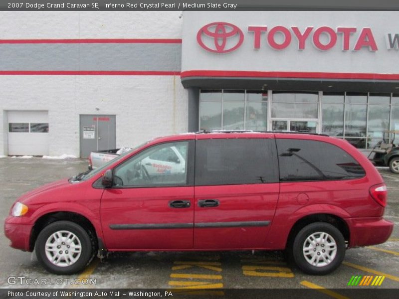 Inferno Red Crystal Pearl / Medium Slate Gray 2007 Dodge Grand Caravan SE