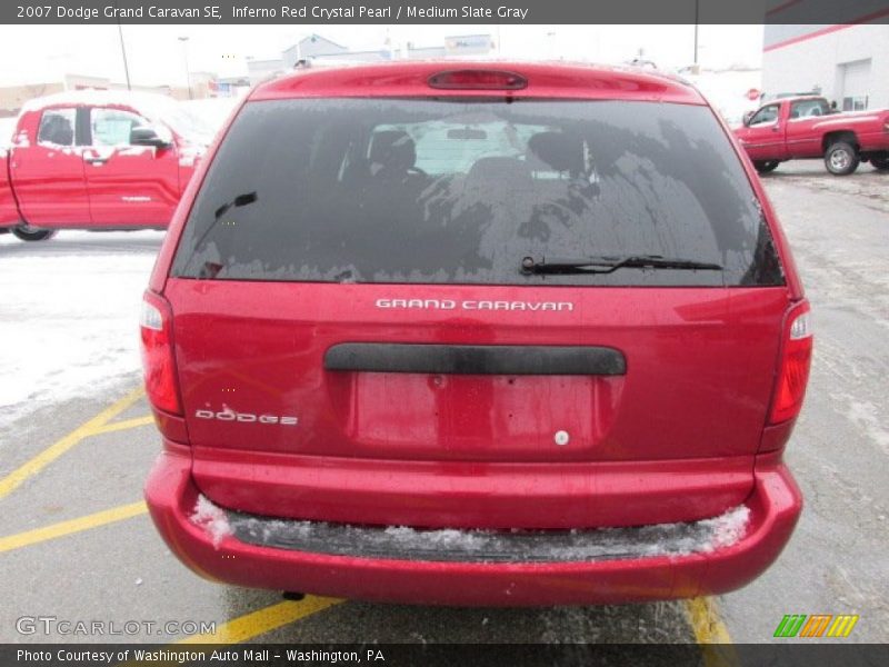 Inferno Red Crystal Pearl / Medium Slate Gray 2007 Dodge Grand Caravan SE