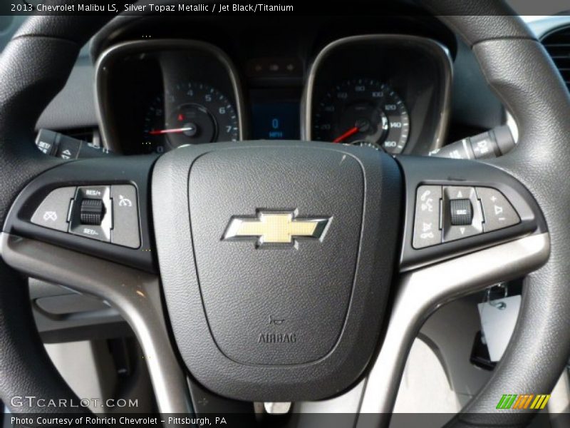 Silver Topaz Metallic / Jet Black/Titanium 2013 Chevrolet Malibu LS