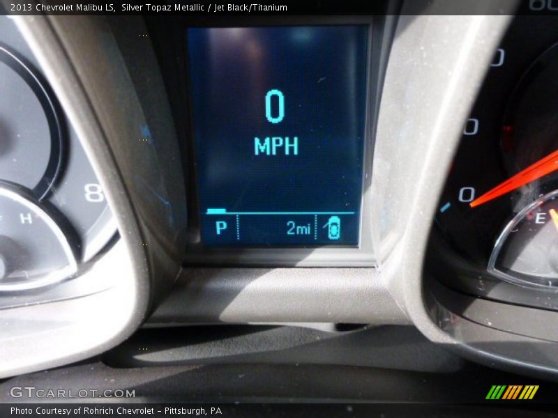 Silver Topaz Metallic / Jet Black/Titanium 2013 Chevrolet Malibu LS