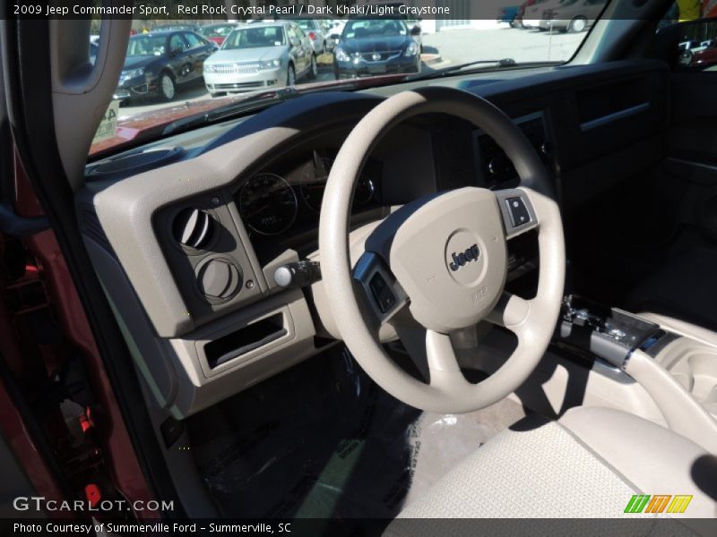 Red Rock Crystal Pearl / Dark Khaki/Light Graystone 2009 Jeep Commander Sport