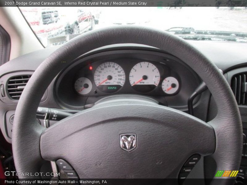 Inferno Red Crystal Pearl / Medium Slate Gray 2007 Dodge Grand Caravan SE