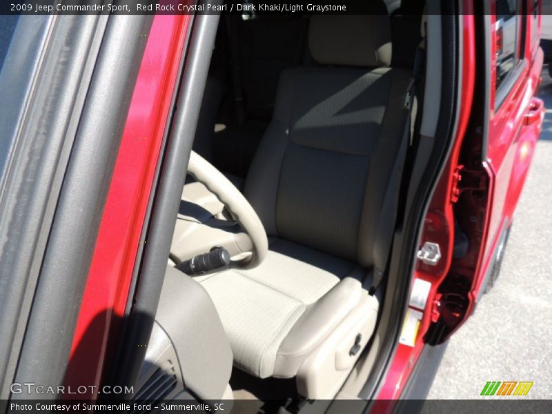 Red Rock Crystal Pearl / Dark Khaki/Light Graystone 2009 Jeep Commander Sport