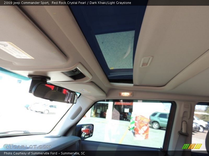 Red Rock Crystal Pearl / Dark Khaki/Light Graystone 2009 Jeep Commander Sport