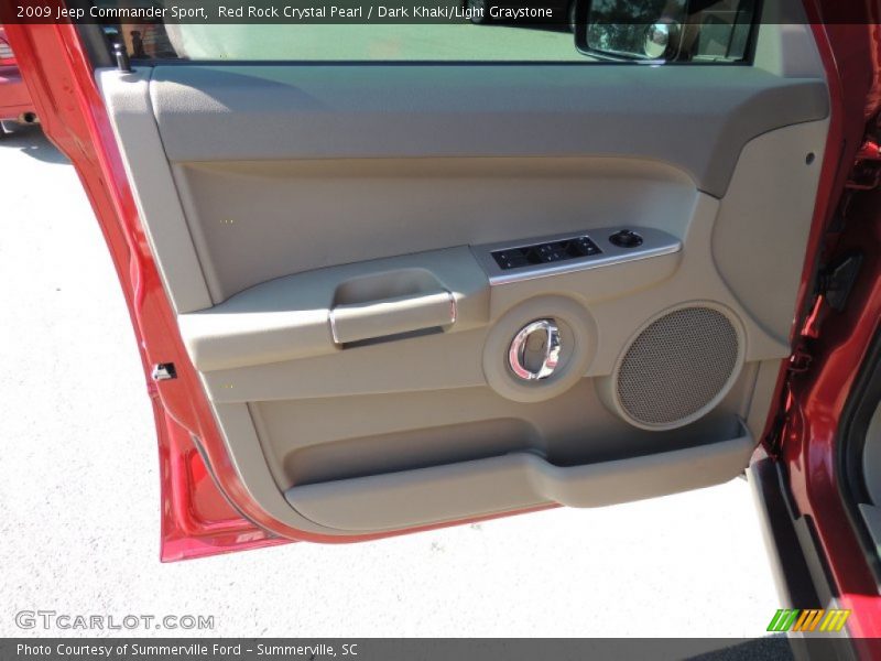 Red Rock Crystal Pearl / Dark Khaki/Light Graystone 2009 Jeep Commander Sport
