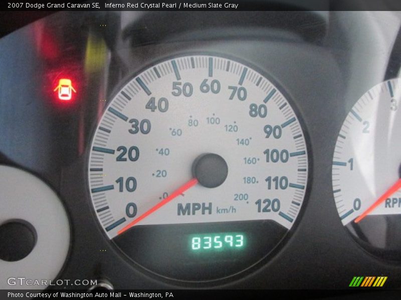 Inferno Red Crystal Pearl / Medium Slate Gray 2007 Dodge Grand Caravan SE