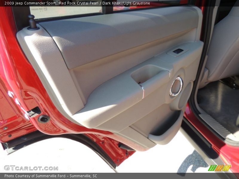Red Rock Crystal Pearl / Dark Khaki/Light Graystone 2009 Jeep Commander Sport