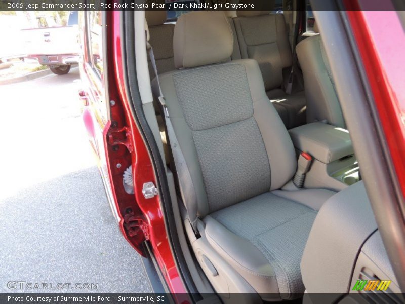 Red Rock Crystal Pearl / Dark Khaki/Light Graystone 2009 Jeep Commander Sport