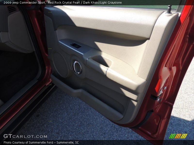 Red Rock Crystal Pearl / Dark Khaki/Light Graystone 2009 Jeep Commander Sport