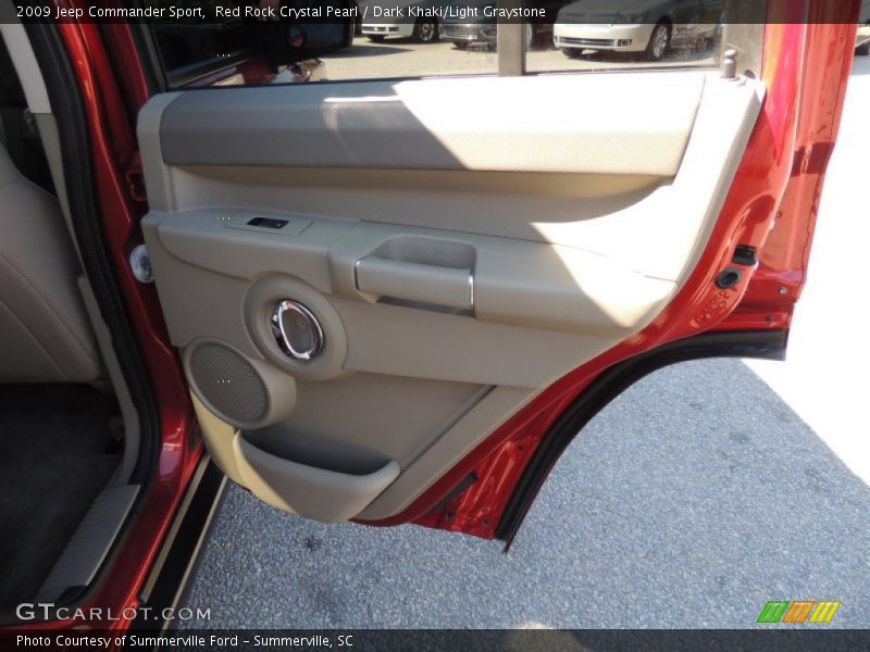 Red Rock Crystal Pearl / Dark Khaki/Light Graystone 2009 Jeep Commander Sport