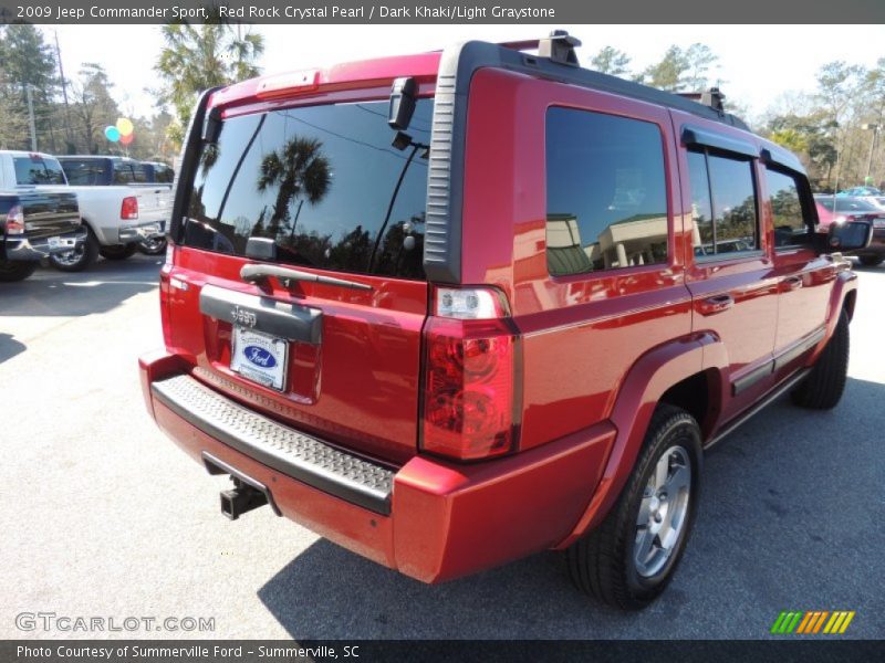 Red Rock Crystal Pearl / Dark Khaki/Light Graystone 2009 Jeep Commander Sport