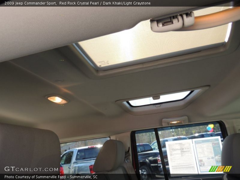 Red Rock Crystal Pearl / Dark Khaki/Light Graystone 2009 Jeep Commander Sport