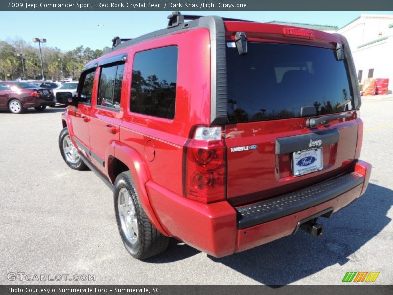 Red Rock Crystal Pearl / Dark Khaki/Light Graystone 2009 Jeep Commander Sport