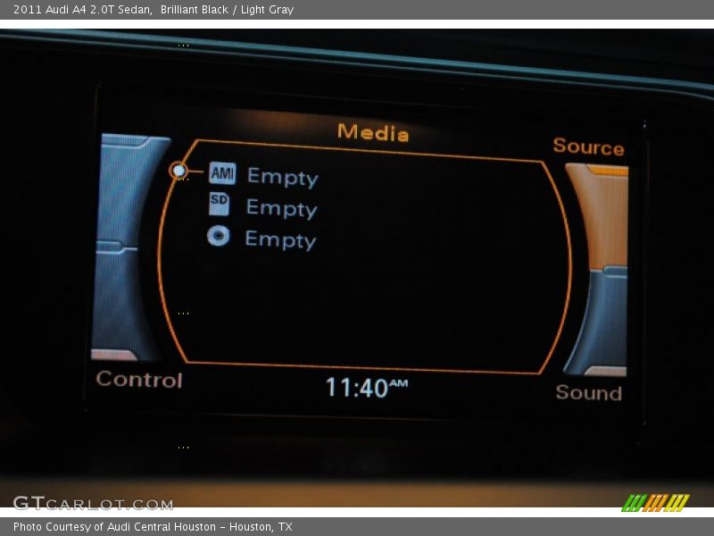 Brilliant Black / Light Gray 2011 Audi A4 2.0T Sedan