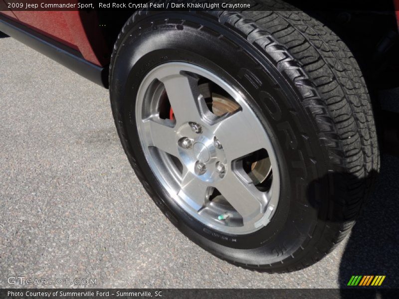 Red Rock Crystal Pearl / Dark Khaki/Light Graystone 2009 Jeep Commander Sport