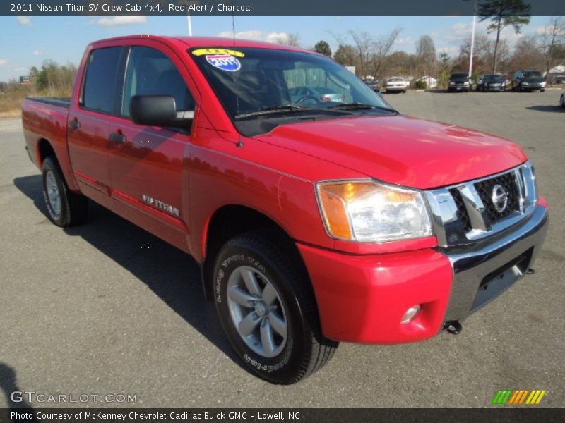 Red Alert / Charcoal 2011 Nissan Titan SV Crew Cab 4x4