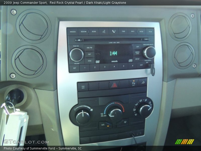 Red Rock Crystal Pearl / Dark Khaki/Light Graystone 2009 Jeep Commander Sport