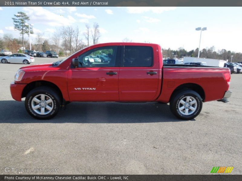 Red Alert / Charcoal 2011 Nissan Titan SV Crew Cab 4x4