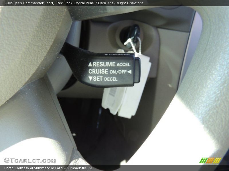 Red Rock Crystal Pearl / Dark Khaki/Light Graystone 2009 Jeep Commander Sport