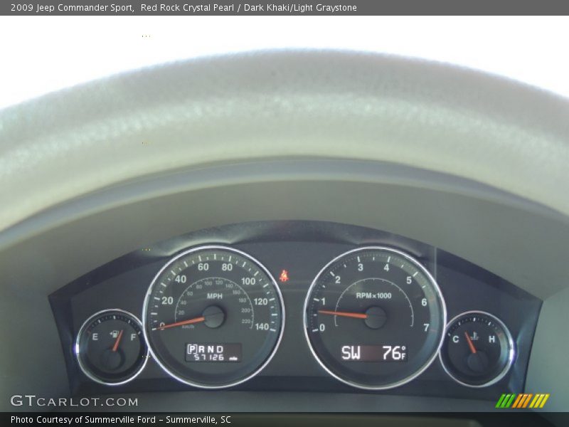 Red Rock Crystal Pearl / Dark Khaki/Light Graystone 2009 Jeep Commander Sport