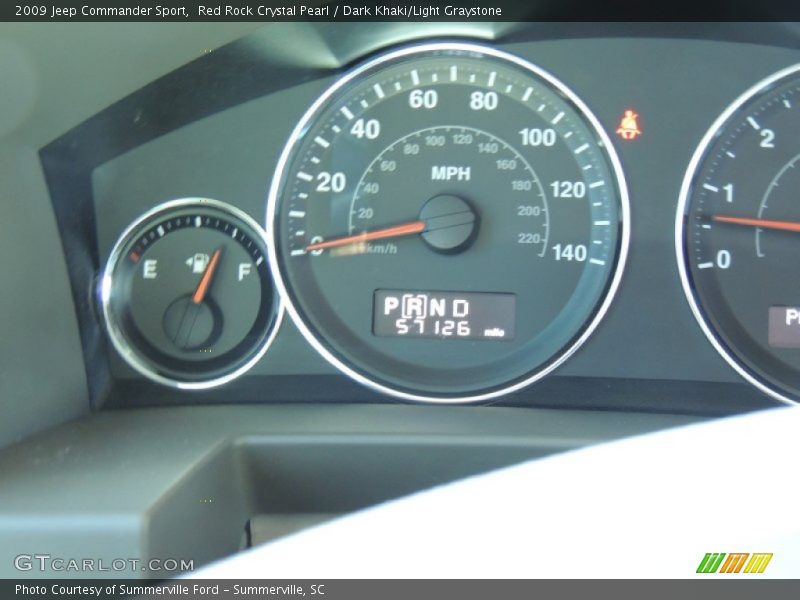 Red Rock Crystal Pearl / Dark Khaki/Light Graystone 2009 Jeep Commander Sport