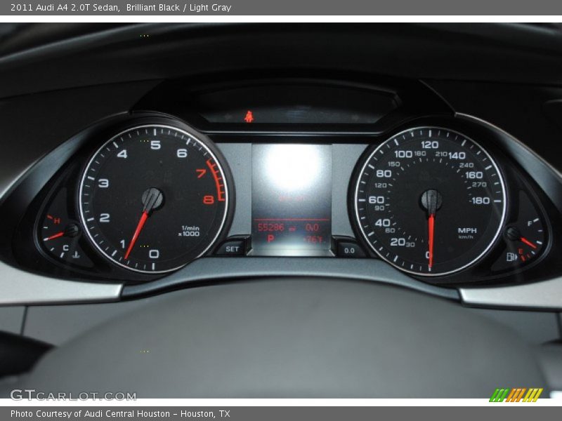 Brilliant Black / Light Gray 2011 Audi A4 2.0T Sedan