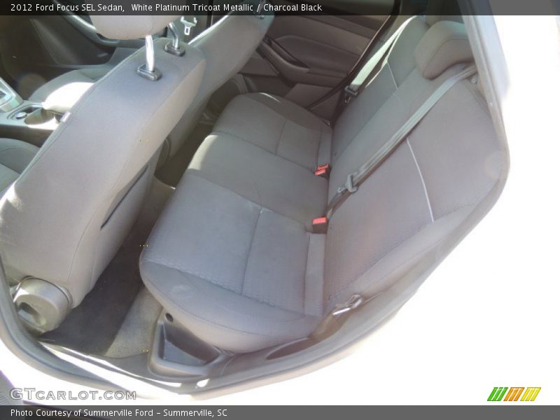 White Platinum Tricoat Metallic / Charcoal Black 2012 Ford Focus SEL Sedan