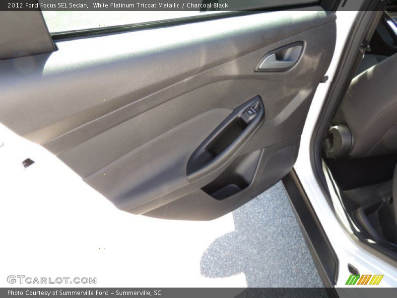 White Platinum Tricoat Metallic / Charcoal Black 2012 Ford Focus SEL Sedan