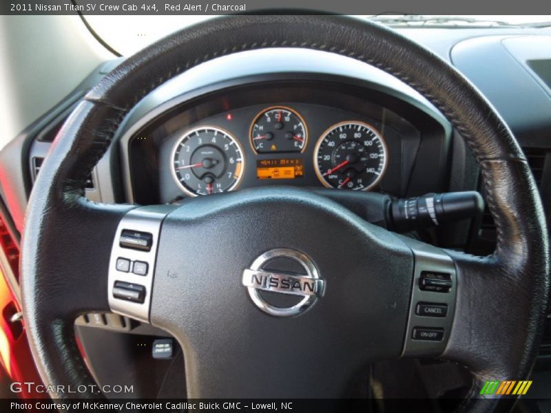 Red Alert / Charcoal 2011 Nissan Titan SV Crew Cab 4x4