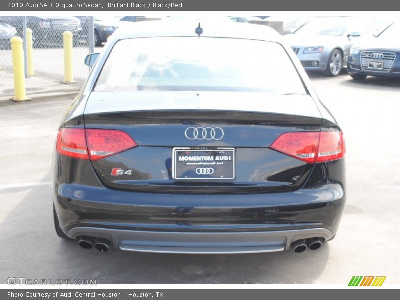 Brilliant Black / Black/Red 2010 Audi S4 3.0 quattro Sedan