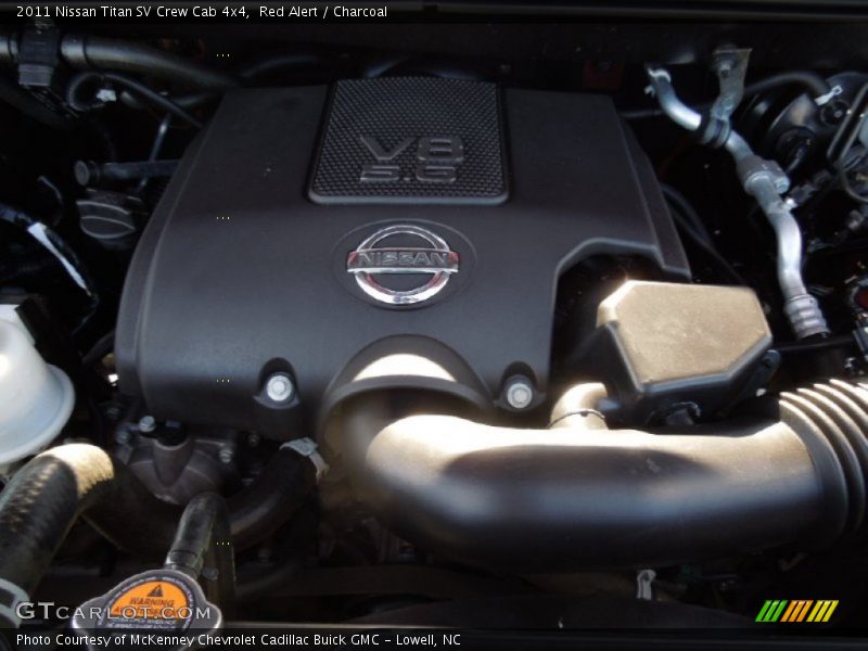 Red Alert / Charcoal 2011 Nissan Titan SV Crew Cab 4x4