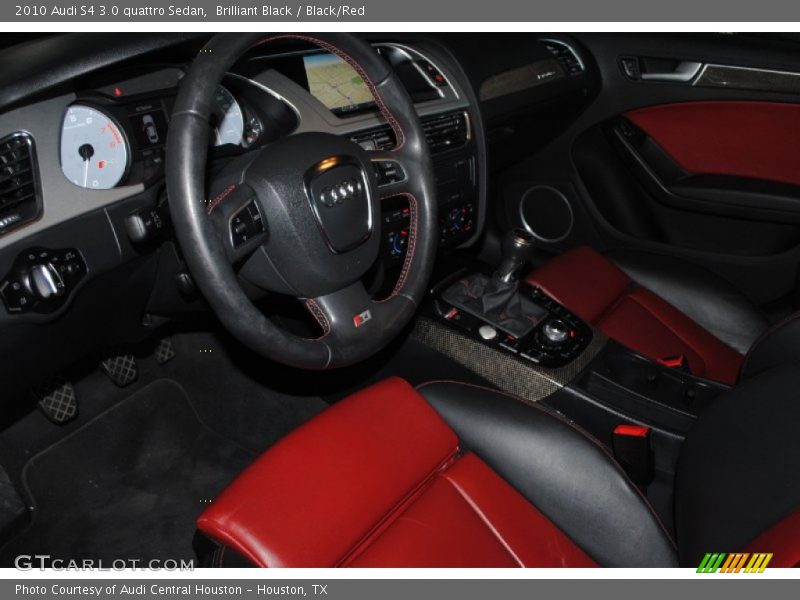 Brilliant Black / Black/Red 2010 Audi S4 3.0 quattro Sedan