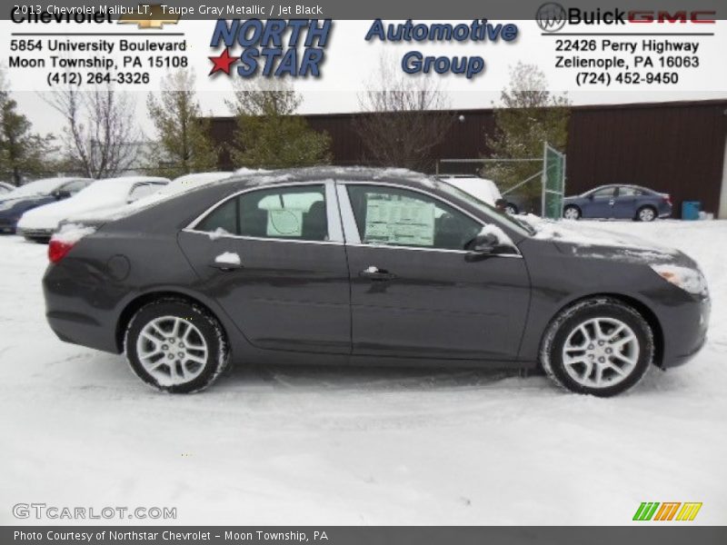 Taupe Gray Metallic / Jet Black 2013 Chevrolet Malibu LT